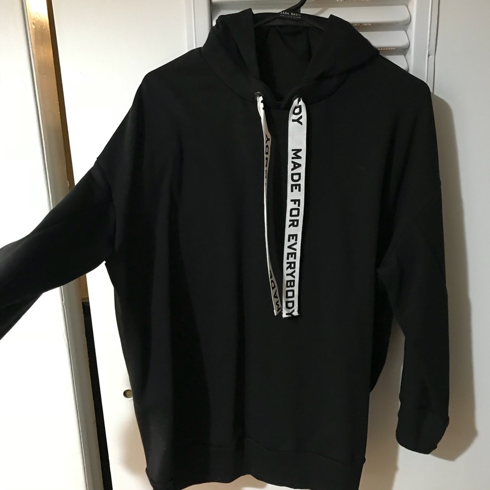 Zara Oversized Black Hoodie